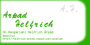 arpad helfrich business card
