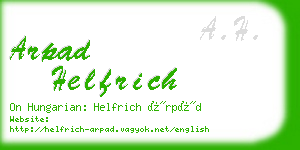 arpad helfrich business card